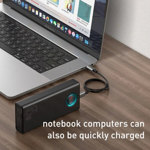 Baseus Power Bank 30000mAh 65W PD3.0 Quick Charging 3.0 FCP SCP Portable External For iPhone 14 12 13 Laptop Tablet Powe