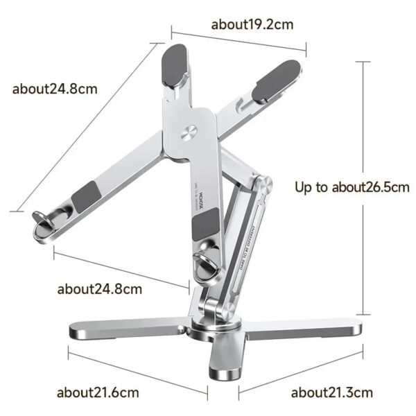 MC N86 Laptop Stand 360°Rotating Portable Notebook Bracket Heat Dissipation Folding Aluminum Holder Suitable for Macbook