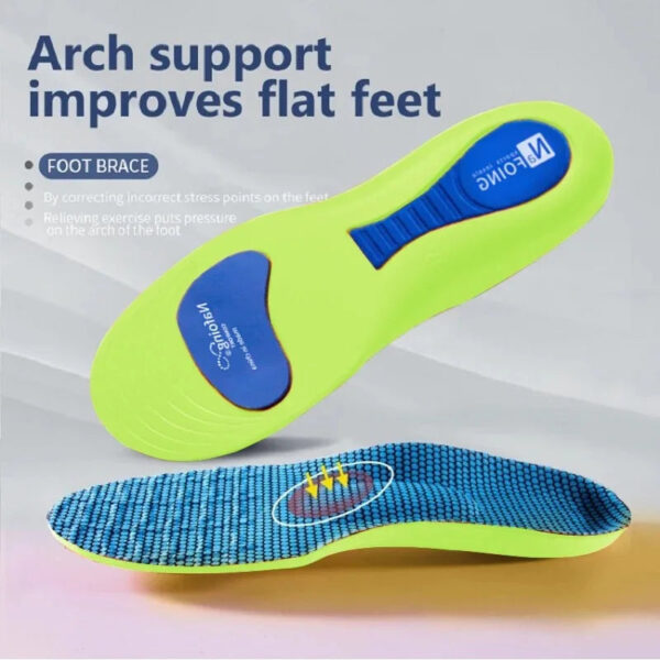 1 Pair New Sports Elasticity Insoles Elasticity Shock Absorption Breathable Running Insoles