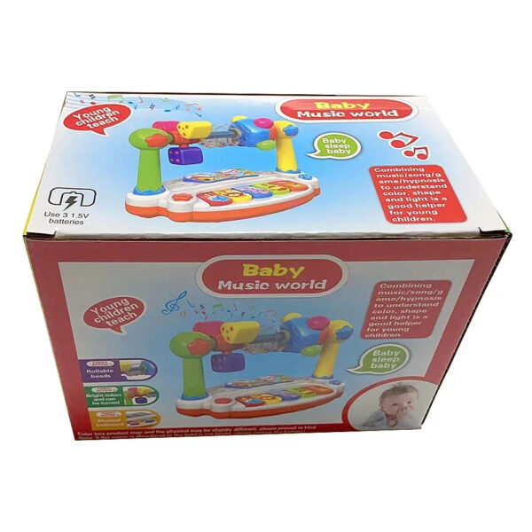 Baby Piano Toys Kids Rotating Music Piano Keyboard With Light Sound, Musical Toys For Toddlers, Early Educational Music