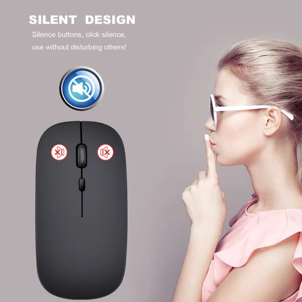 Slim Wireless Mouse 2.4GHz Optical Mice 1600DPI Gamer Office Quiet Mouse Ergonomic Design Mice With USB Receiver For PC