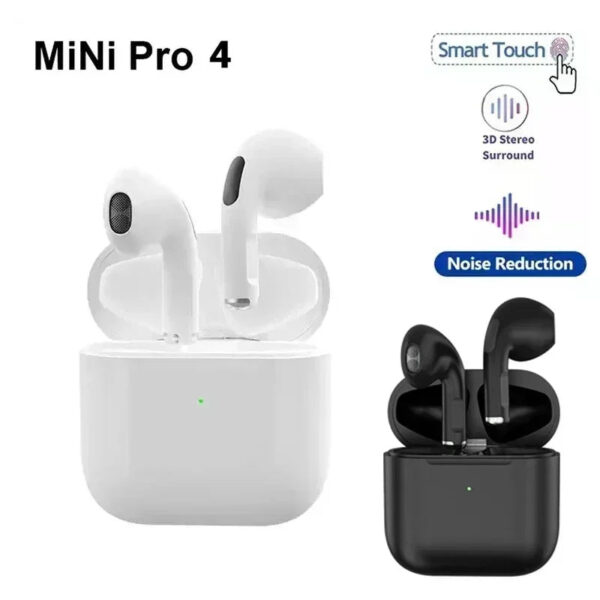 Pro 4 TWS Wireless Headphones Earphone Bluetooth Compatible 5.0 Waterproof Headset with Mic for Xiaomi iPhone Bluetooth