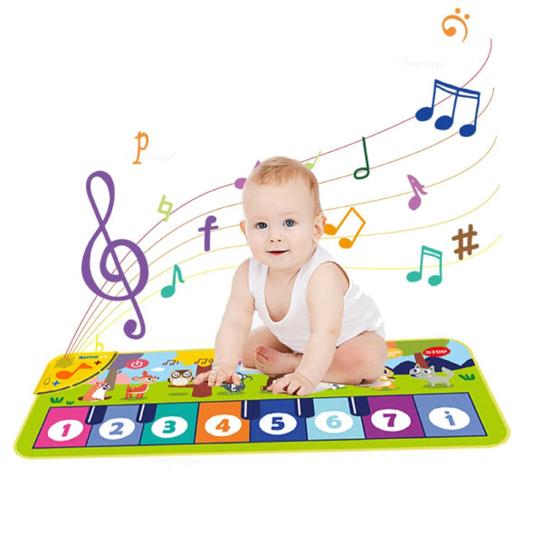 Piano Mat for Kids Kids Toddlers Floor Keyboard Dance Mat Baby Fitness Play Musical Carpet Music Instrument Toys Girl Bo