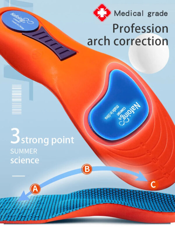1 Pair New Deodorant Breathable Sports Insoles For Shoes Sole Technology Shock Absorption  Running Insoles
