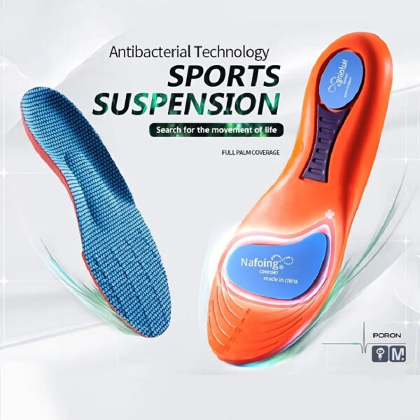 1 Pair New Deodorant Breathable Sports Insoles For Shoes Sole Technology Shock Absorption  Running Insoles