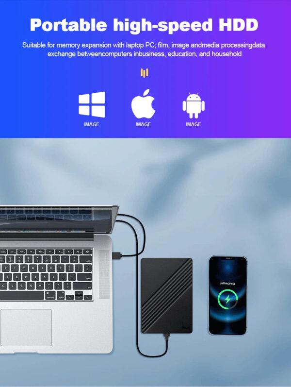 Portable External HD 1TB External Hard Drive HDD 500GB 250GB Memory USB 3.0 High Speed Flash Drive For Laptop PC MacBook