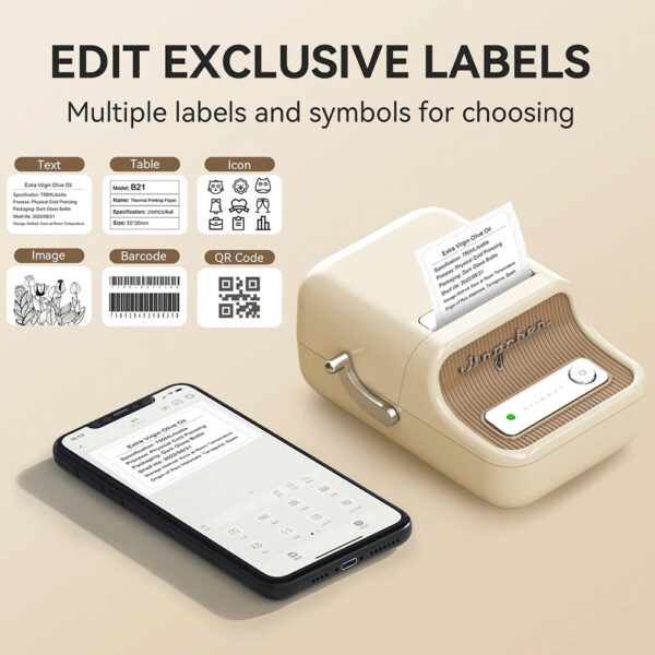 Niimbot b21 Color Label Printer Mini Portable Adhesive Labeller Printer Thermal Sticker Printer Machine For Phone/Laptop