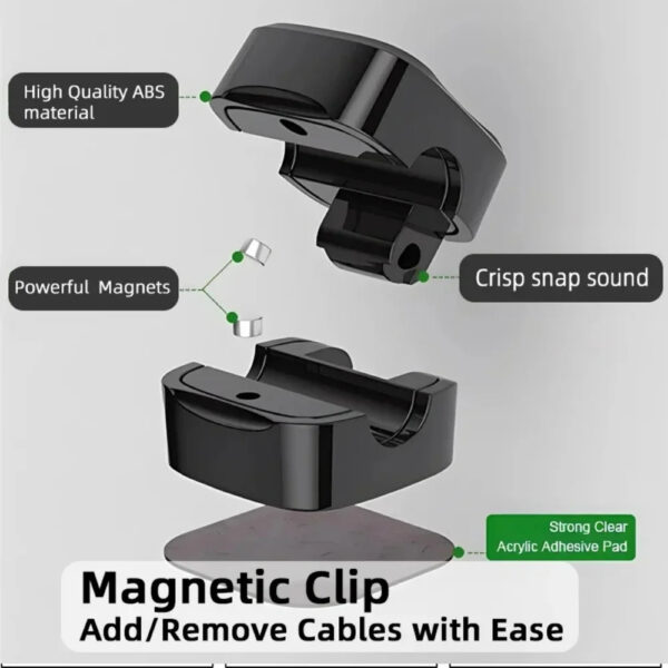 3/6PCS Portable Magnetic Cable Clips Desk Tidy Management Clips Cable Protector For Mouse Earphone Wire Organizer Cable