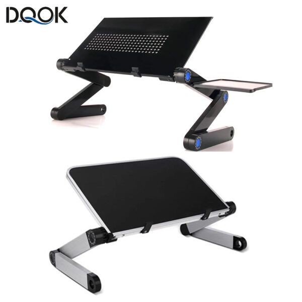 Adjustable Laptop Desk Stand Portable Aluminum Ergonomic Lapdesk For TV Bed Sofa PC Notebook Table Desk Stand With Mouse