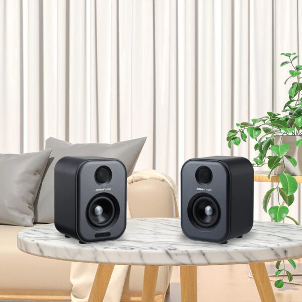AIYIMA S400 Audio 80W Bookshelf Active Speakers Studio Monitor 3 Inch Bluetooth USB DAC HiFi Home Subwoofer Music System