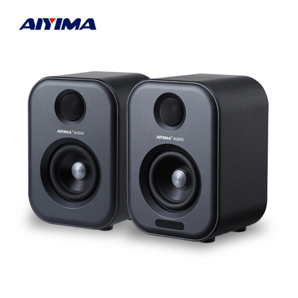 AIYIMA S400 Audio 80W Bookshelf Active Speakers Studio Monitor 3 Inch Bluetooth USB DAC HiFi Home Subwoofer Music System