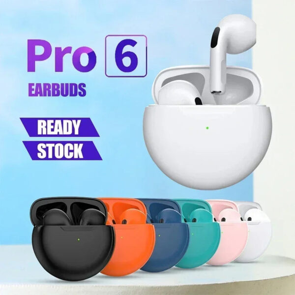 NEW Original Air Pro 6 TWS Wireless Headphones Fone Bluetooth Earphones Mic Pods In Ear Earbuds Earbuds Sport Headset Fo