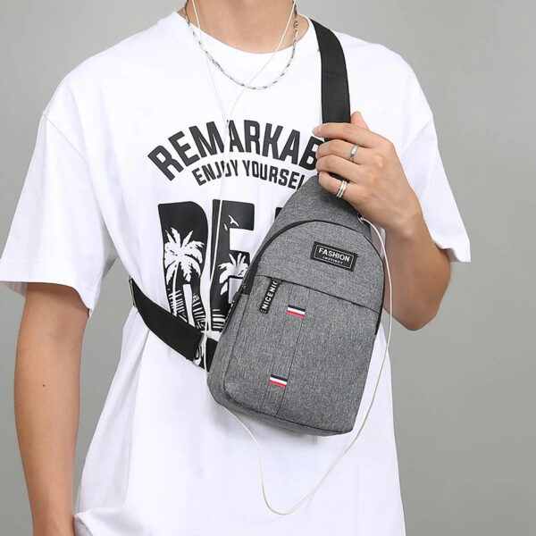 Chest Bag Men's One Shoulder Crossbody Bag Large Capacity Outdoor Sports And Leisure Fashion Small Shoulder Bag Large Ca