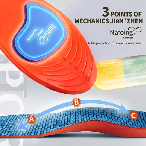 1 Pair New Deodorant Breathable Sports Insoles For Shoes Sole Technology Shock Absorption  Running Insoles
