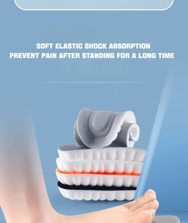 1Pair 4D Soft Shoes Insoles for Feet Plantar Fasciitis Insole Arch Support Orthopedic Inserts Sports Shock Absorption Sh