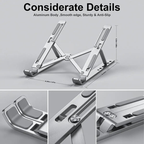 Portable Laptop Stand Aluminum Notebook Support Computer Bracket Macbook Air Pro Holder Accessories Foldable Lap Top Bas
