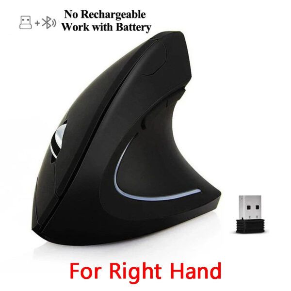 Vertical Wireless USB Mouse Ergonomic Rechargeable Portable PC Gamer For Computer Laptop Notebook Mause Gaming Accessori