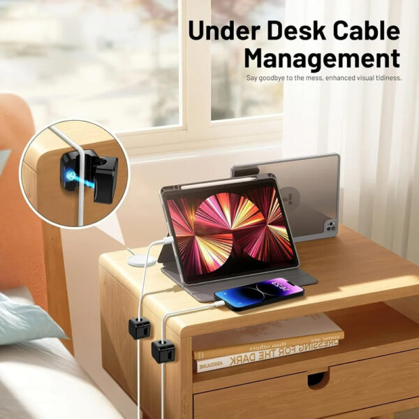3/6PCS Portable Magnetic Cable Clips Desk Tidy Management Clips Cable Protector For Mouse Earphone Wire Organizer Cable
