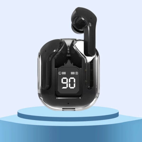 Wireless Bluetooth 5.3 Air Headset Transparent Headphones LED Power Digital Display Stereo Sound Earphones for Sports Wo