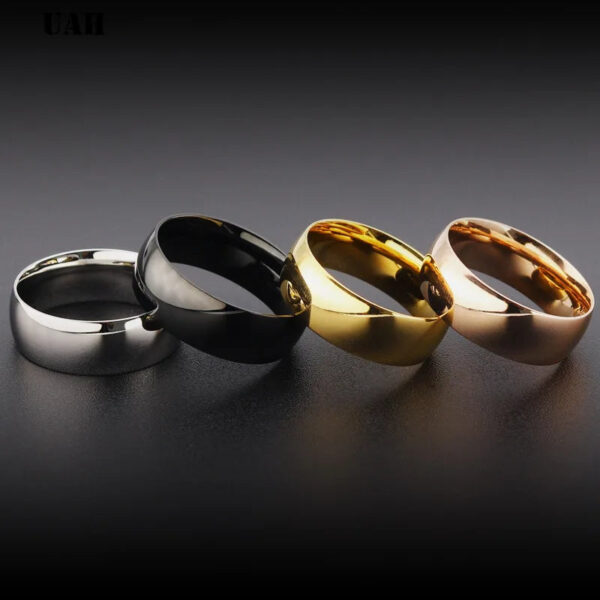 español  inglés  francés UAH  Stainless Steel Rings Rose Gold Anti-allergy Smooth Simple personalized custom Wedding Couples Rings Bijouterie 116 / 5.000 Anillos de acero inoxidable UAH Oro rosa Antialérgicos Suaves Sencillos Personalizados Anillos de Boda para Parejas Bisutería
