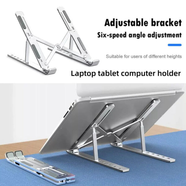 2024 Portable Foldable Aluminum Alloy Laptop Stand Ergonomic Adjustable Height Folding Laptop Holder Stand  for ipad