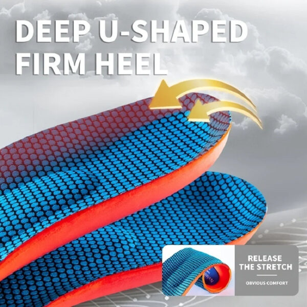 1 Pair New Deodorant Breathable Sports Insoles For Shoes Sole Technology Shock Absorption  Running Insoles