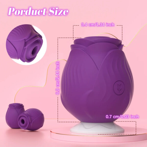 Sucking Rose-Toys Vibrator for Women Tongue Licking Oral Nipple Clitoris Vacuum Stimulator Female Sex Toys Goods for Adu