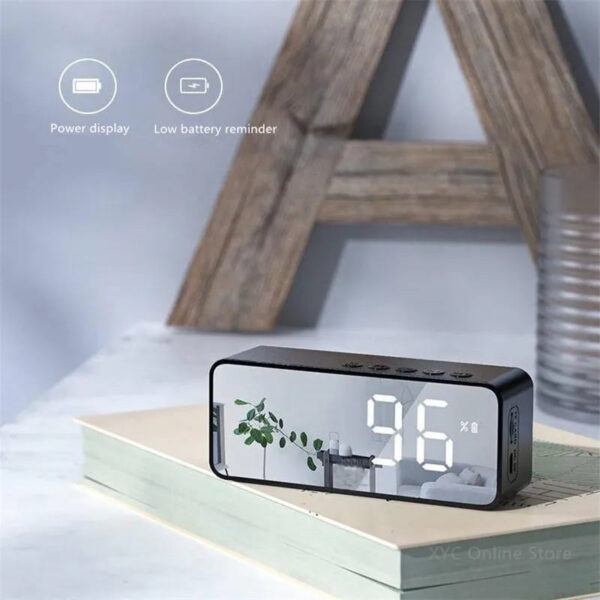 Wireless Bluetooth Speaker Small Mini Alarm Clock Portable Cannon Mini Voice Broadcast the Card Instert Vehicular Audio