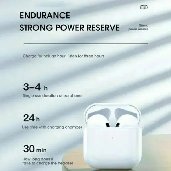 Pro 4 TWS Wireless Headphones Earphone Bluetooth Compatible 5.0 Waterproof Headset with Mic for Xiaomi iPhone Bluetooth