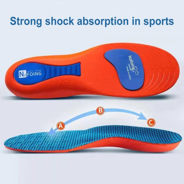 1 Pair New Sports Elasticity Insoles Elasticity Shock Absorption Breathable Running Insoles