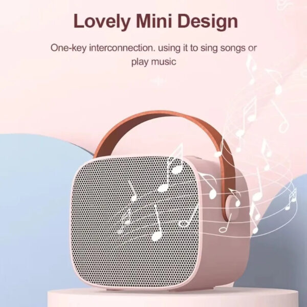 Portable Wireless Dual Microphones Karaoke Machine HomeKTV DSP System Bluetooth Speaker HIFI Stereo Surround For Kids Pa