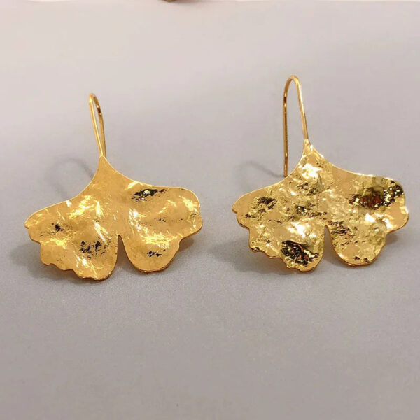 Earrings for Women Leaf Monstera Jewelry Gold Plated Bijouterie Female Leaves Gift Piercing