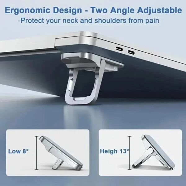 2pcs/Set Foldable Laptop Stand Portable Notebook Support Holder Adjustable Riser Cooling Bracket Universal for Laptop Ta