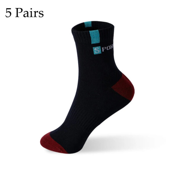 5 Pairs Size 37-43 Men Bamboo Fiber Autumn Winter Men Socks Breathable Cotton Sports Sock Breathable Deodorant Business