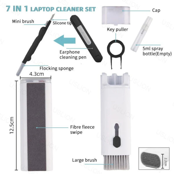 7-in-1 Cleaner Kit Computer Keyboard Cleaner Brush Kit Earphone Cleaning Pen For AirPods Headset Phone Clean Tools Keyca