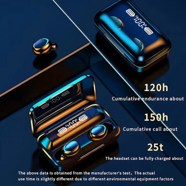 NEW F9 Upgrade TWS Bluetooth Earphones Wireless Headphone 9D Stereo Sports Waterproof Earbuds Headset With Microphone Fo