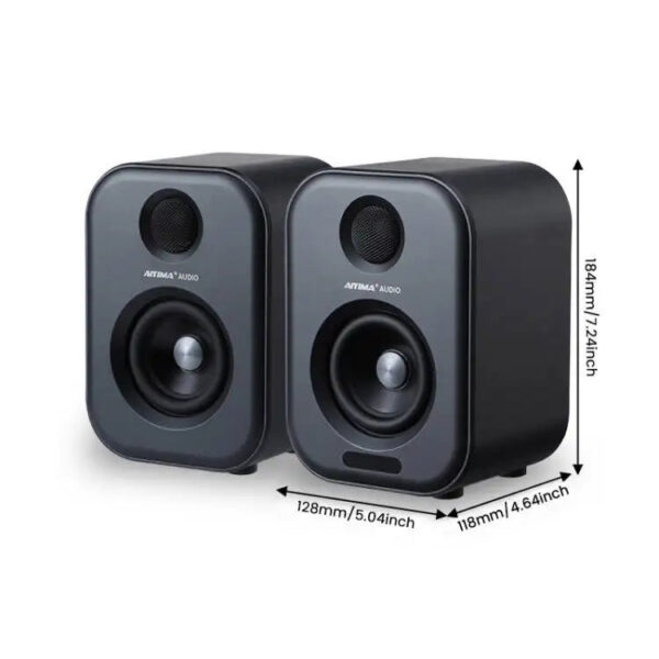 AIYIMA S400 Audio 80W Bookshelf Active Speakers Studio Monitor 3 Inch Bluetooth USB DAC HiFi Home Subwoofer Music System