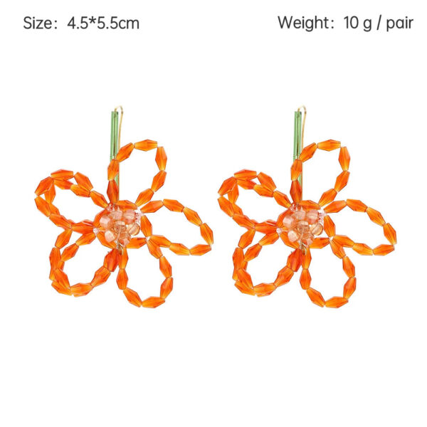 Boho Statement Stud Earrings Jewelry for Women Flower Cherry Beads Charm Piercing Woman Earring Accessories Bijouterie B