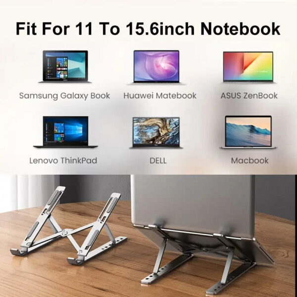 Portable Laptop Stand Aluminum Notebook Support Computer Bracket Macbook Air Pro Holder Accessories Foldable Lap Top Bas