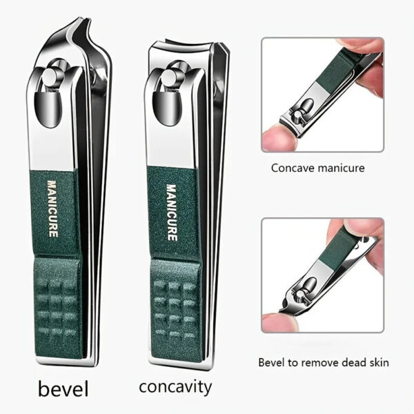 New 6 Pcs Portable Luxury Manicure Sets Pedicure Kits Bright Black Nail Clipper Set Personal Care Tools Eyebrow Scissors