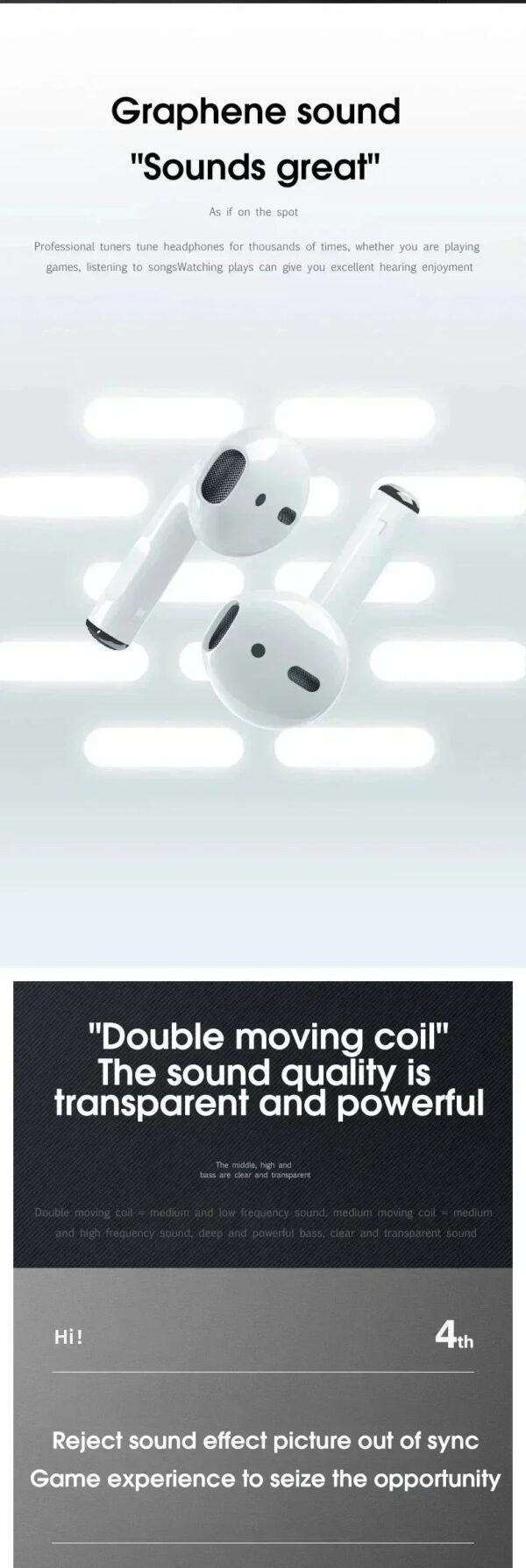 Pro 4 TWS Wireless Headphones Earphone Bluetooth Compatible 5.0 Waterproof Headset with Mic for Xiaomi iPhone Bluetooth