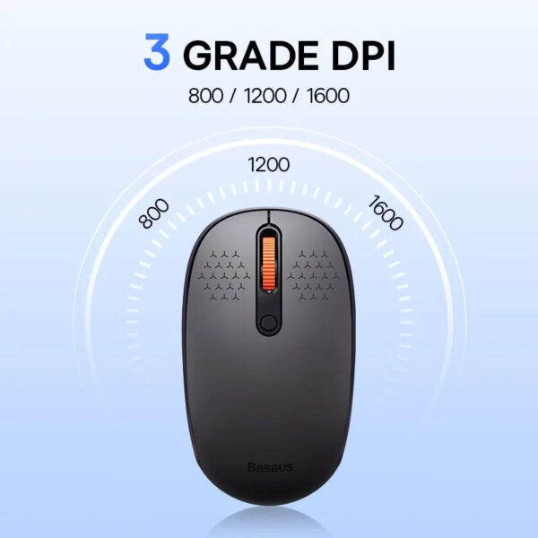 Baseus F01B Mouse Wireless Bluetooth 5.0 Mouse 1600 DPI Silent Click For MacBook Tablet Laptop PC Gaming Accessories 2.4