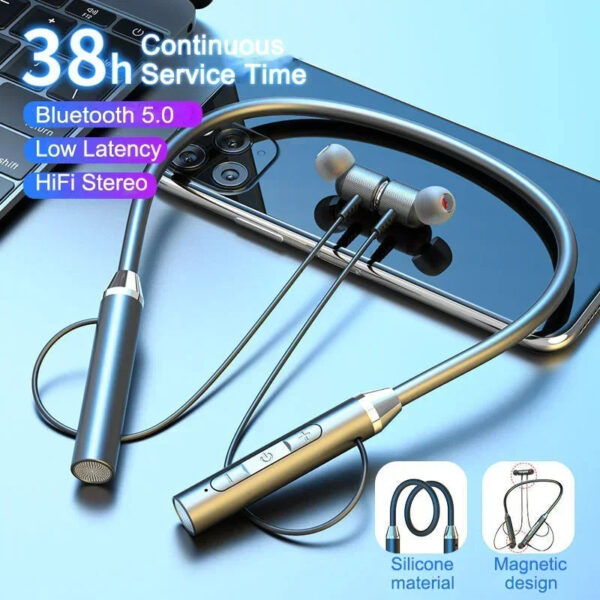 K58 Wireless Headphones Bluetooth Neckband Magnetic Earphones Sport Running Earbuds Waterproof Bluetooth 5.0 Headset Wit