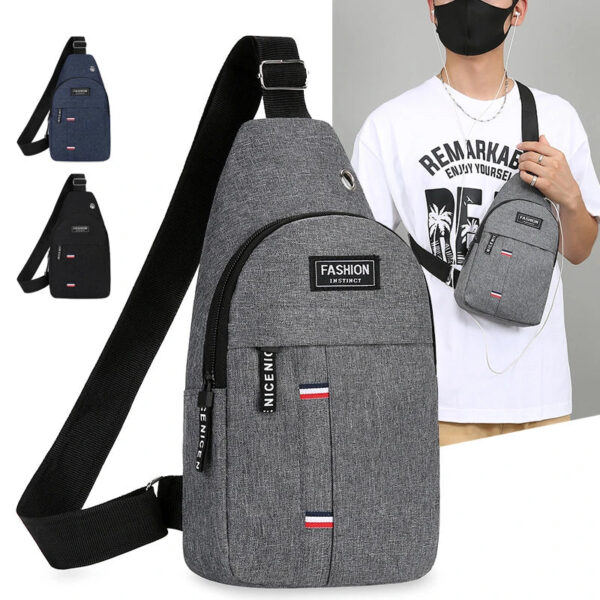 Chest Bag Men's One Shoulder Crossbody Bag Large Capacity Outdoor Sports And Leisure Fashion Small Shoulder Bag Large Ca
