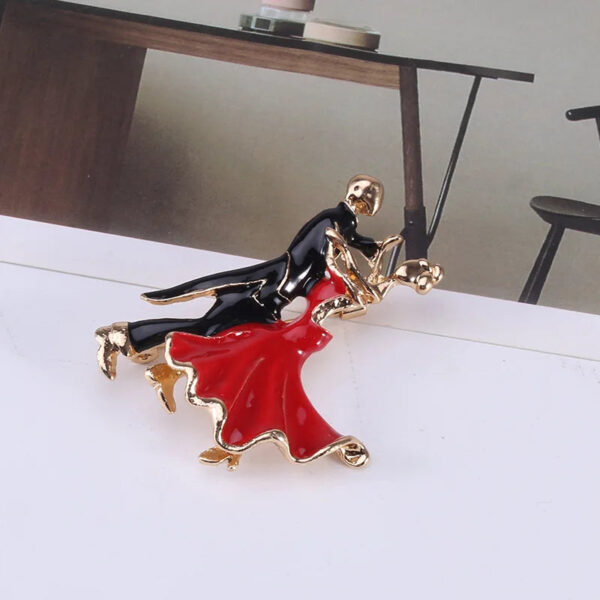Dancing Princes Dancer Enamel Brooches for Women Men Pin Bijouterie Corsage Clothing Dress Fashion Party Wedding Jewelry