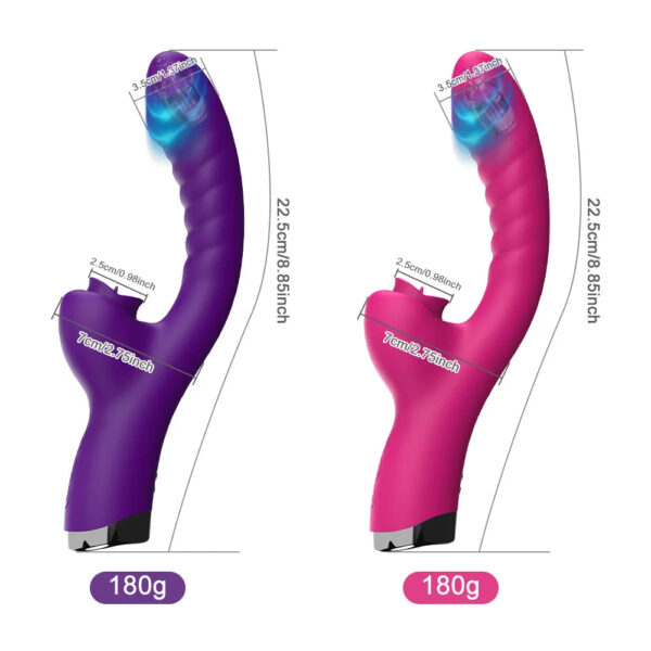 Tongue Licking Vibrator 2 In 1 Adult Women Sex Toys Dildos Vibrators Clitoris Stimulator With 20 Speeds Vibrators Sex Pr