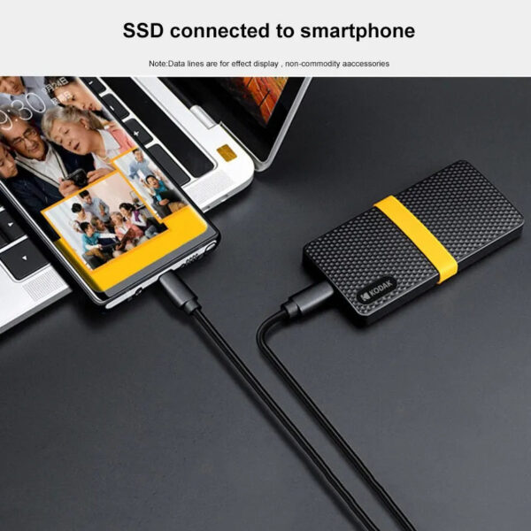 Kodak X200 Portable SSD 2TB 1TB USB 3.1 Type C External Drive Hard Disk 512GB 256GB Solid State Drive For PS4 Laptop Mac