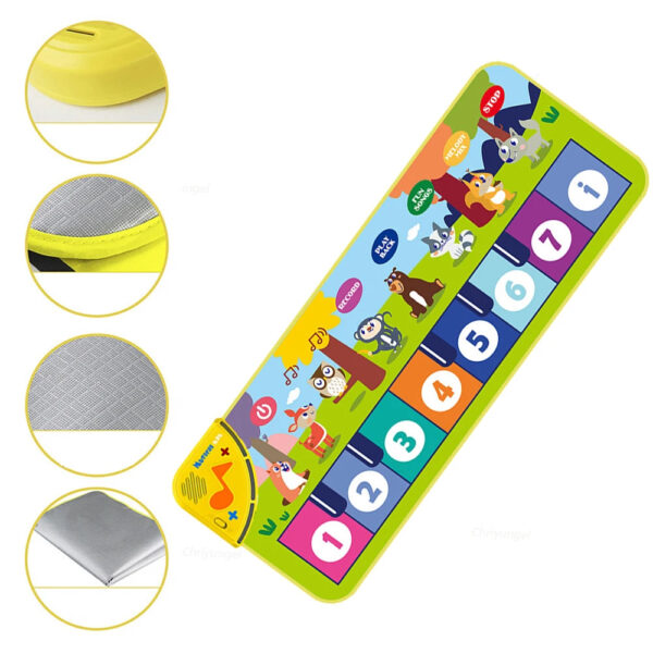 Piano Mat for Kids Kids Toddlers Floor Keyboard Dance Mat Baby Fitness Play Musical Carpet Music Instrument Toys Girl Bo