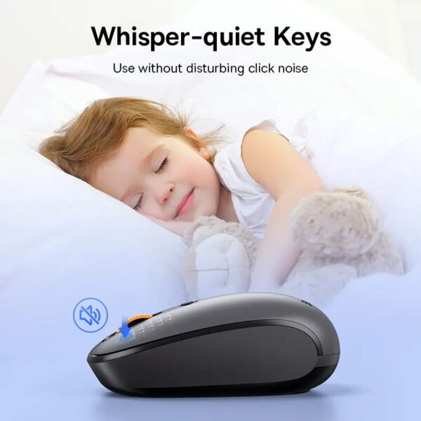 Baseus F01B Mouse Wireless Bluetooth 5.0 Mouse 1600 DPI Silent Click For MacBook Tablet Laptop PC Gaming Accessories 2.4