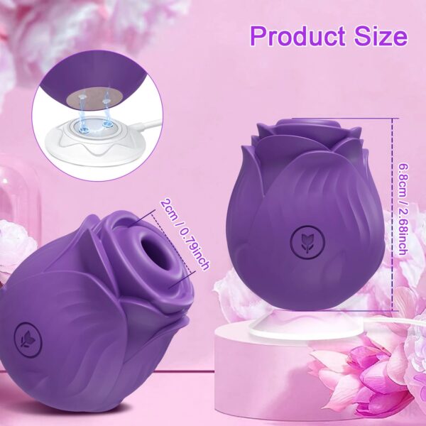 Sucking Rose-Toys Vibrator for Women Tongue Licking Oral Nipple Clitoris Vacuum Stimulator Female Sex Toys Goods for Adu